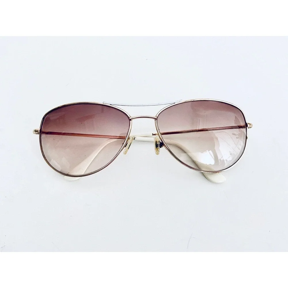 Kate Spade NY Gold & White Aviator Frame Temple Glasses Ally 3/S 0DX4 60 15 135